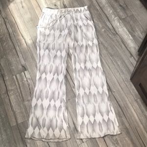 (W) Roxy linen beach pant w pockets. Size M